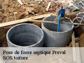 Pose de fosse septique  preval-72400 SOS toiture