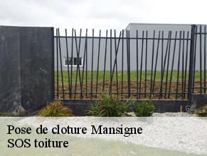 Pose de cloture  mansigne-72510 SOS toiture