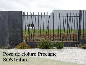 Pose de cloture  precigne-72300 SOS toiture