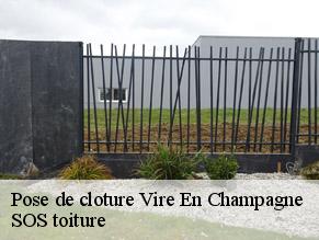 Pose de cloture vire-en-champagne-72350 SOS toiture