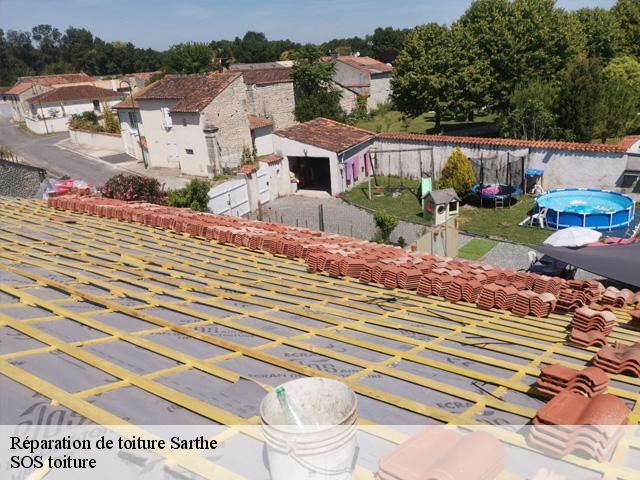 Réparation de toiture 72 Sarthe  SOS toiture