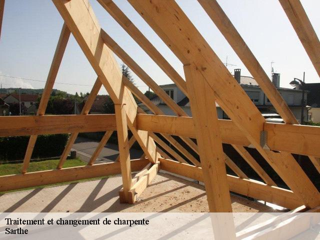 Traitement et changement de charpente Sarthe 