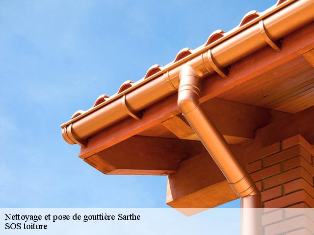 Nettoyage et pose de gouttière 72 Sarthe  SOS toiture